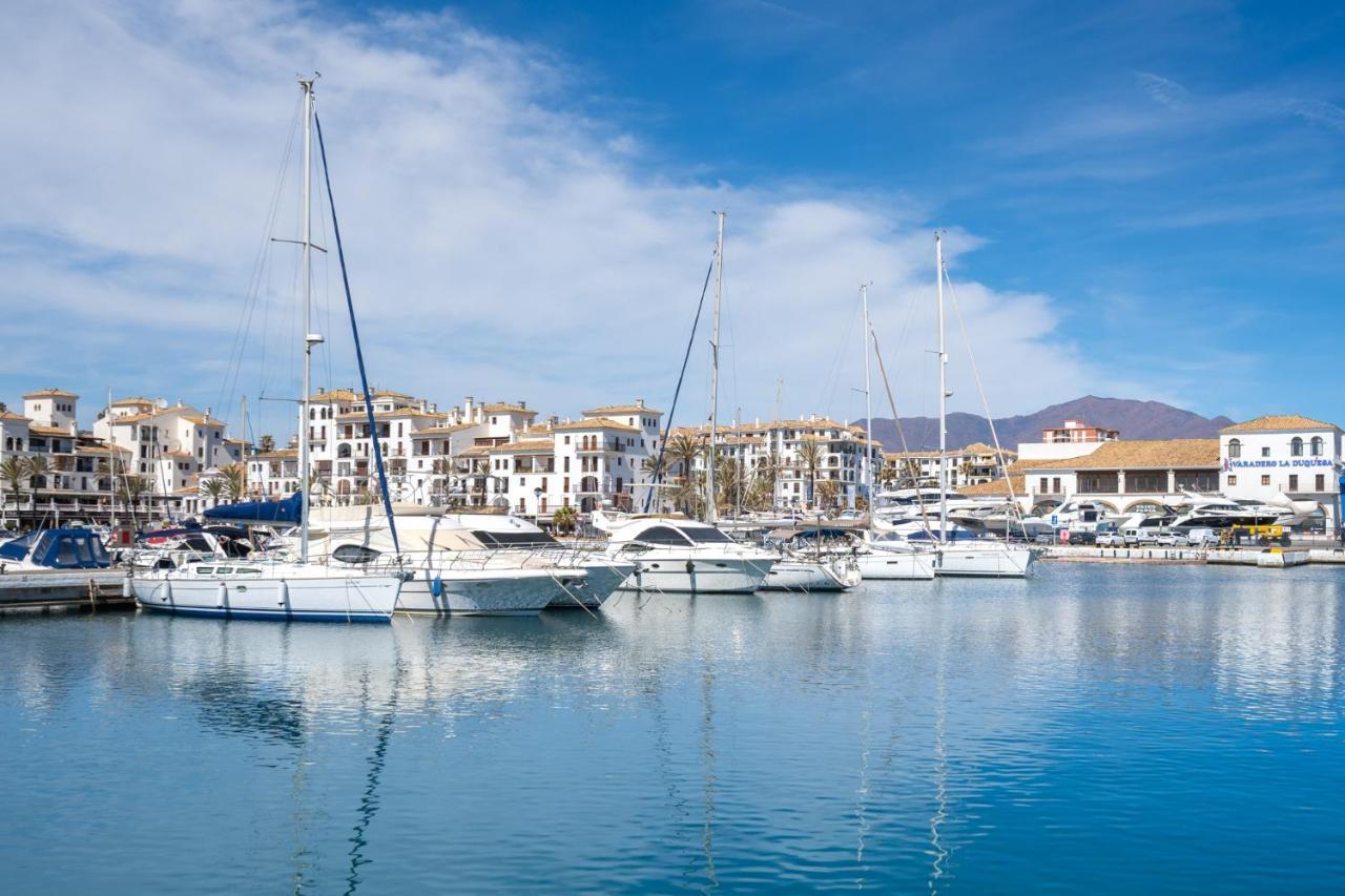 15 First Line Penthouse With Wonderful Seaview Near Duquesa Golf Manilva Andalucia Daire Dış mekan fotoğraf